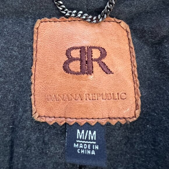 Banana Republic 100% Real Leather Women’s Fitted Biker Jacket – Size M - Picture 4 of 6